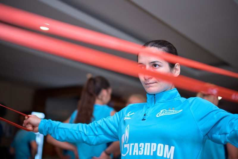 Зимний учебно-тренировочный сбор женской команды «Зенит» в Турции: 12 февраля, утренняя тренировка