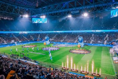 Болельщики на матче «Зенит» — «Балтика»