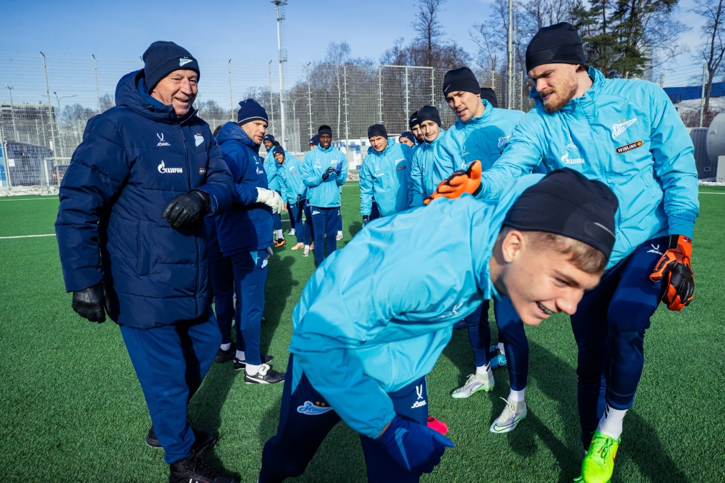 Тренировка основного состава «Зенита» перед матчем с «Оренбургом»