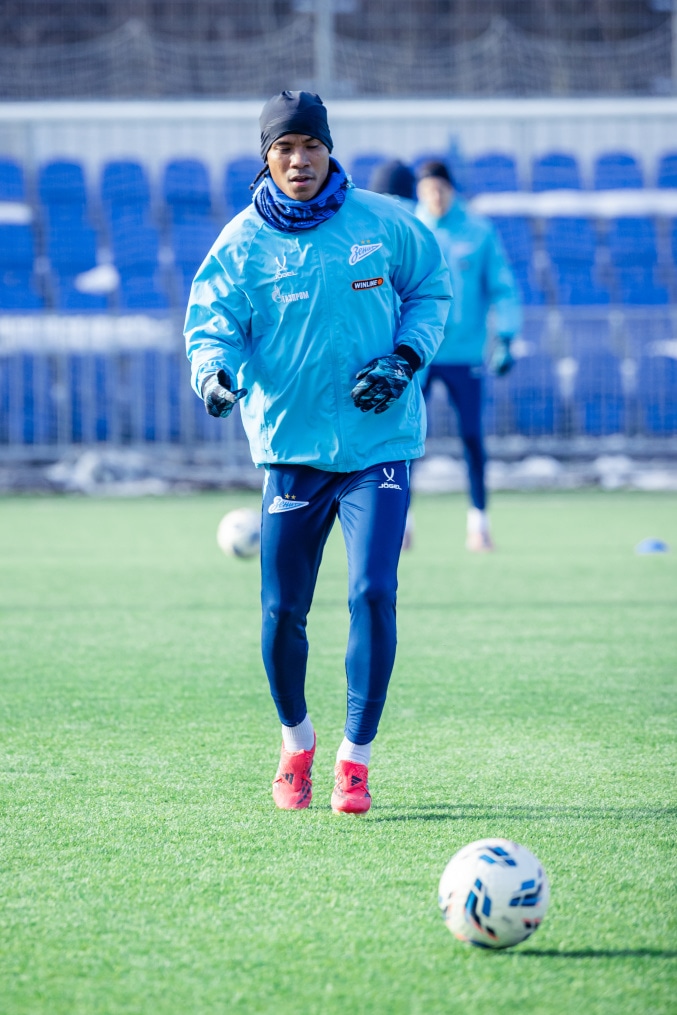 Тренировка основного состава «Зенита» перед матчем с «Оренбургом»