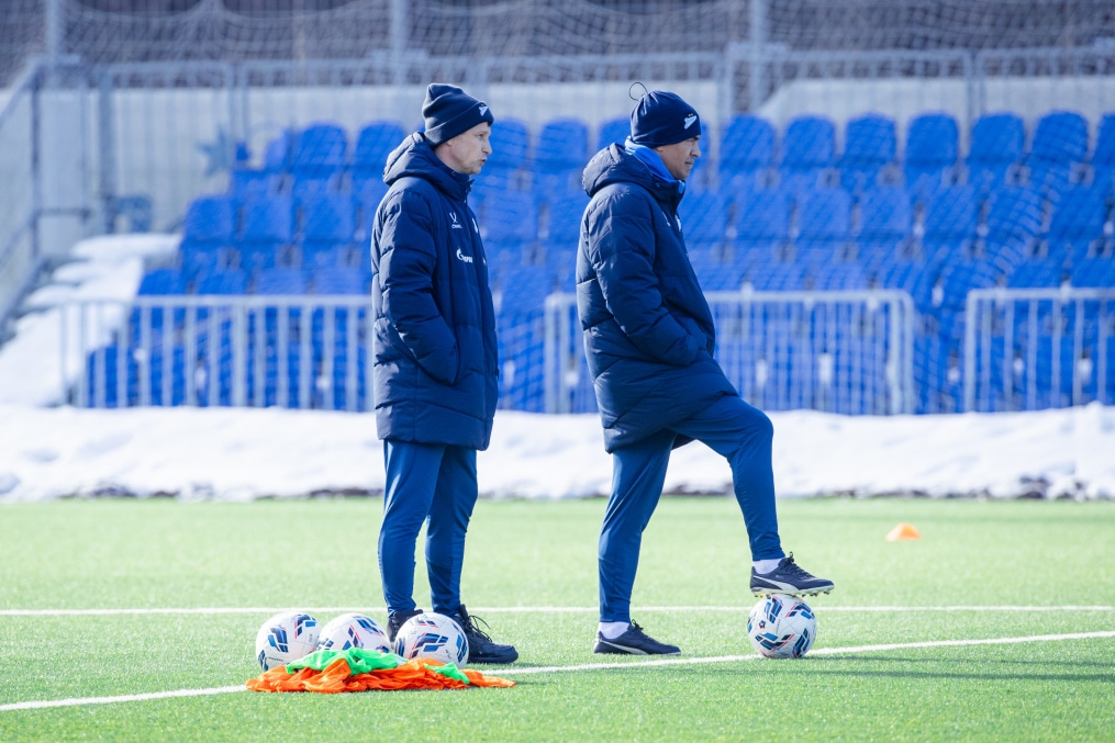 Тренировка основного состава «Зенита» перед матчем с «Оренбургом»