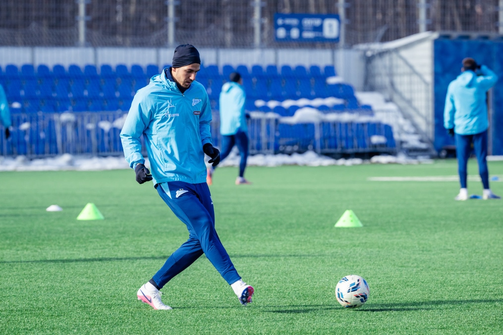 Тренировка основного состава «Зенита» перед матчем с «Оренбургом»