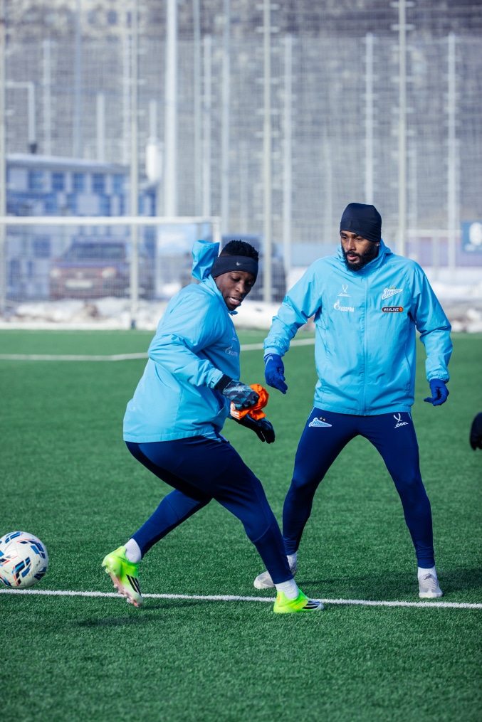 Тренировка основного состава «Зенита» перед матчем с «Оренбургом»