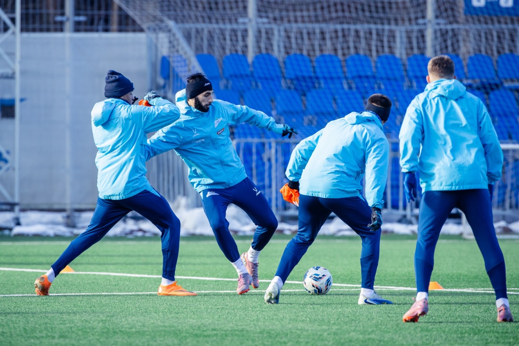 Тренировка основного состава «Зенита» перед матчем с «Оренбургом»