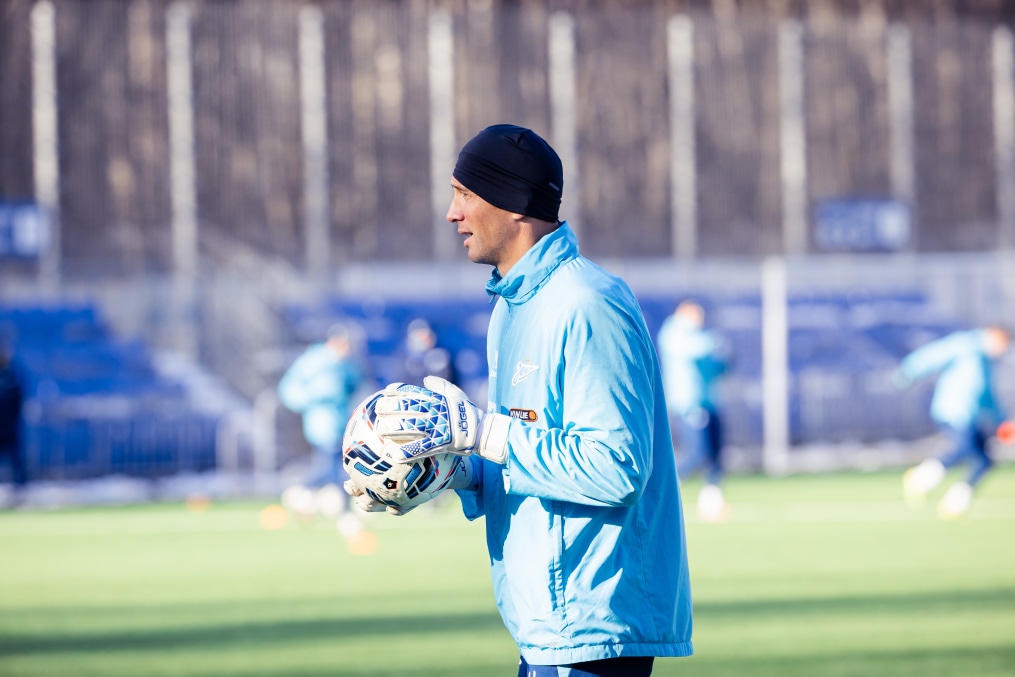 Тренировка основного состава «Зенита» перед матчем с «Оренбургом»