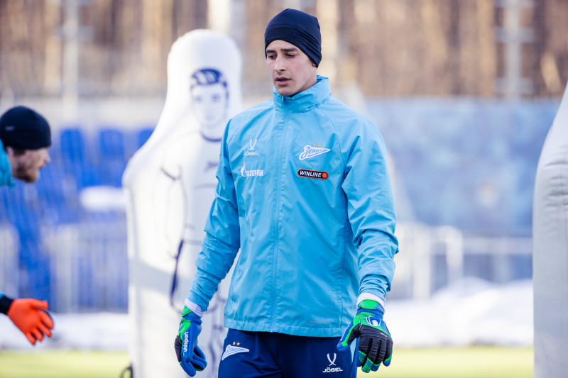 Тренировка основного состава «Зенита» перед матчем с «Оренбургом»