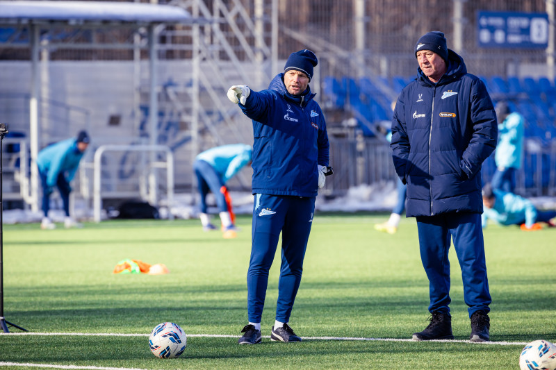 Тренировка основного состава «Зенита» перед матчем с «Оренбургом»