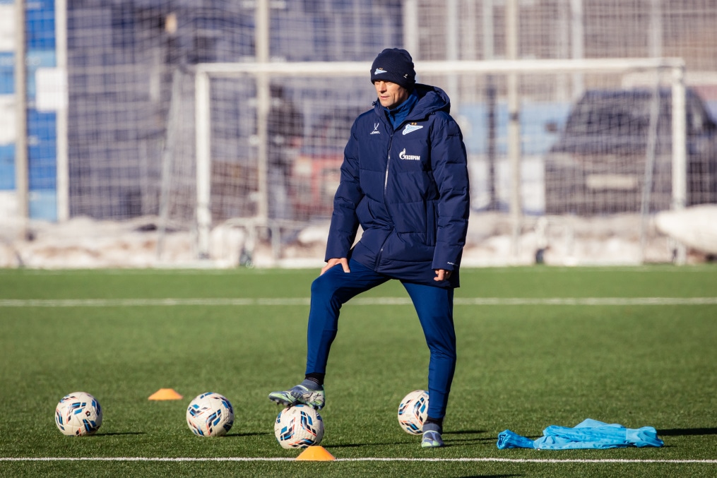 Тренировка основного состава «Зенита» перед матчем с «Оренбургом»