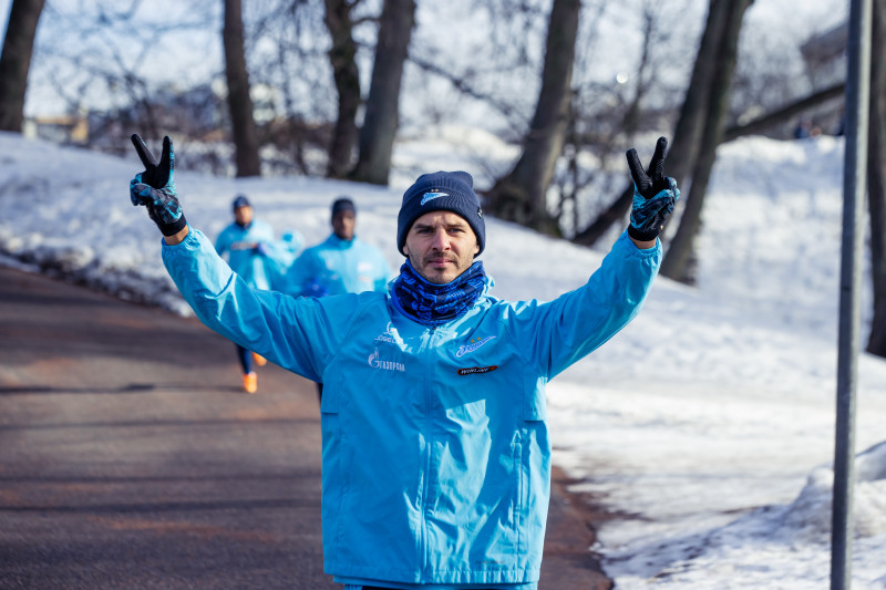 Тренировка основного состава «Зенита» перед матчем с «Оренбургом»