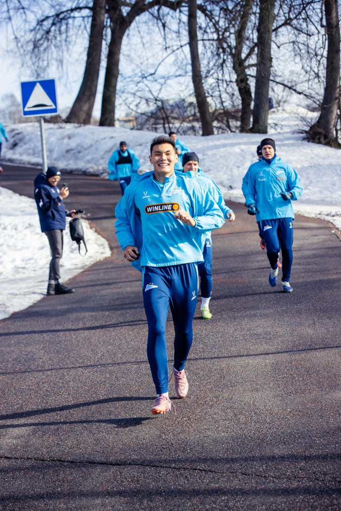 Тренировка основного состава «Зенита» перед матчем с «Оренбургом»