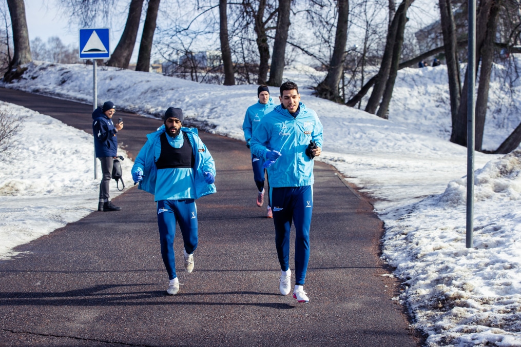 Тренировка основного состава «Зенита» перед матчем с «Оренбургом»