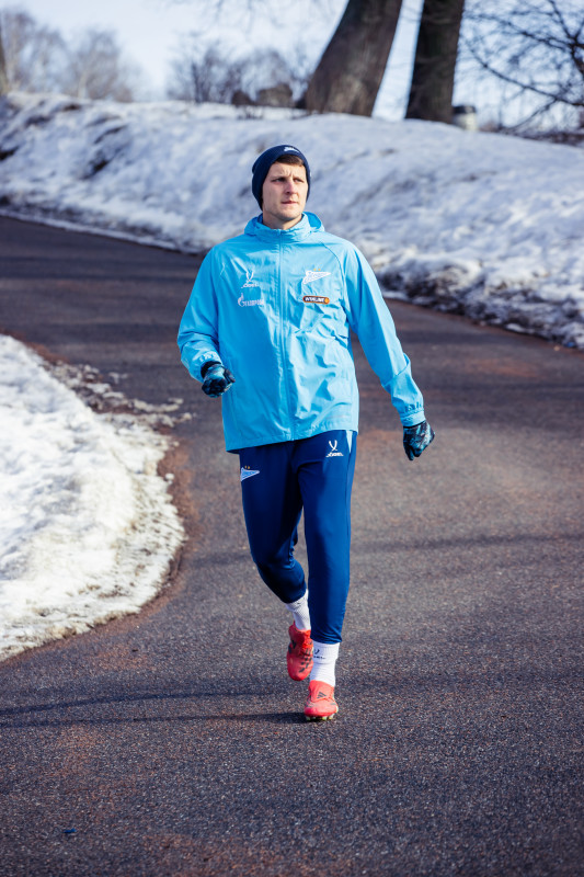 Тренировка основного состава «Зенита» перед матчем с «Оренбургом»