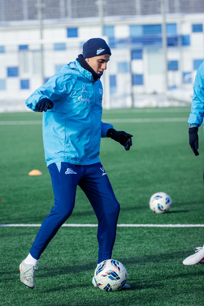 Тренировка основного состава «Зенита» перед матчем с «Оренбургом»