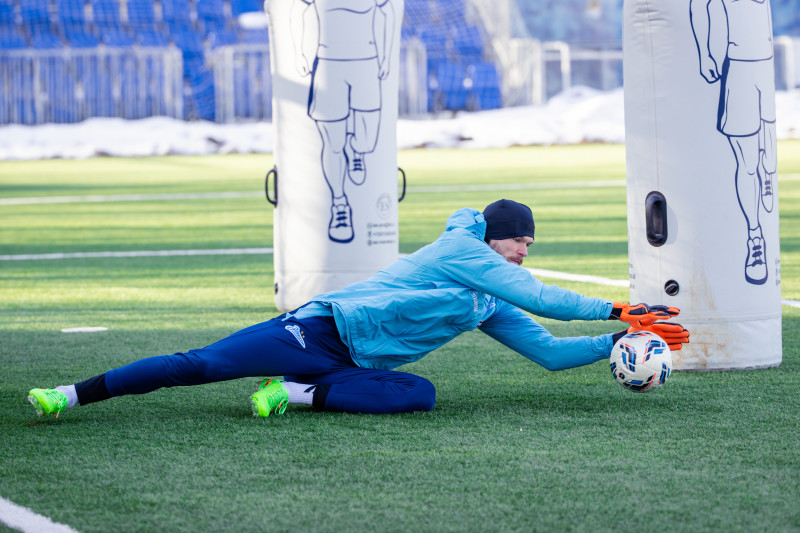 Тренировка основного состава «Зенита» перед матчем с «Оренбургом»