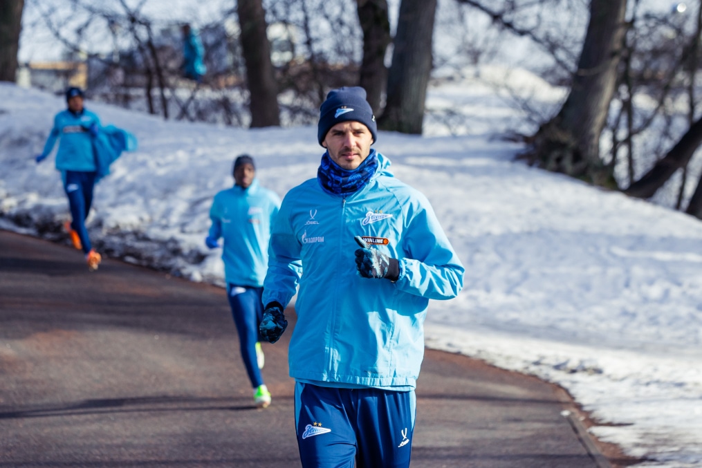 Тренировка основного состава «Зенита» перед матчем с «Оренбургом»