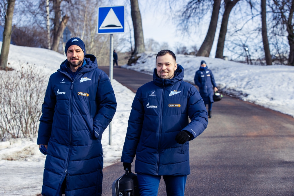 Тренировка основного состава «Зенита» перед матчем с «Оренбургом»