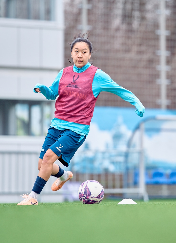 Тренировка женской команды перед матчем с «Динамо»