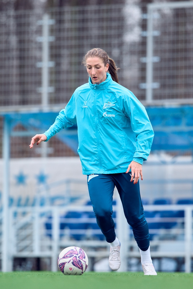 Тренировка женской команды перед матчем с «Динамо»