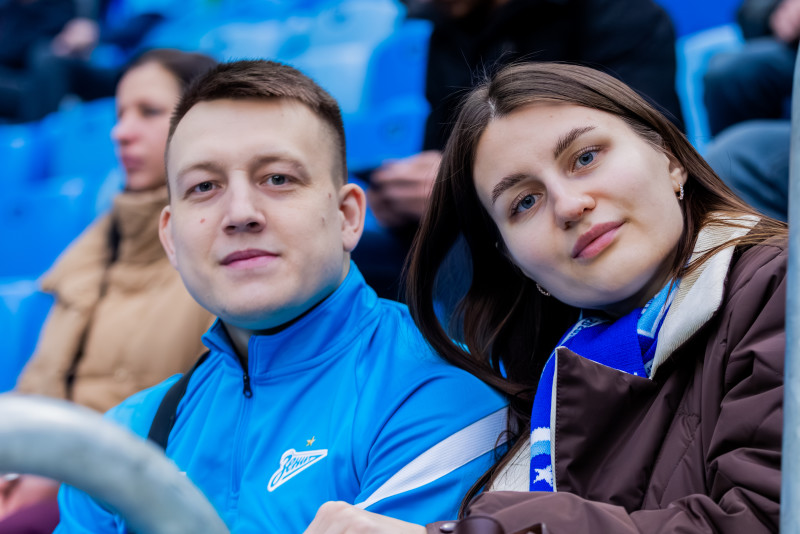 Болельщики на матче «Зенит» — «Динамо» (Махачкала)