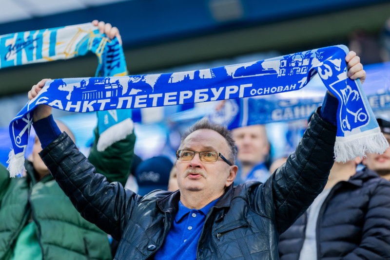 Болельщики на матче «Зенит» — «Динамо» (Махачкала)