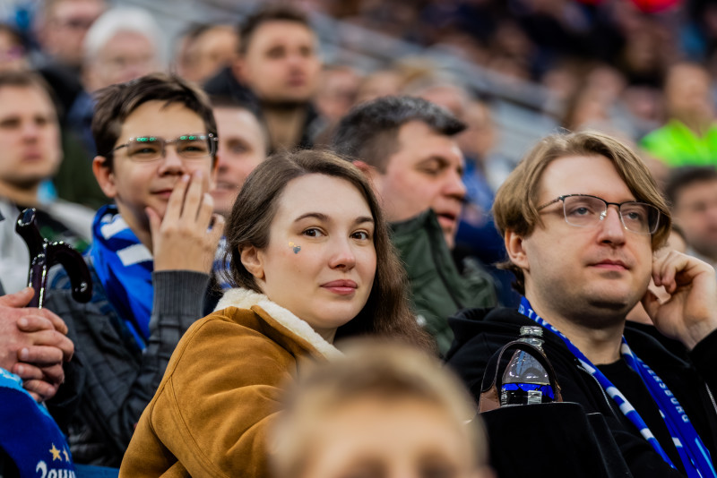 Болельщики на матче «Зенит» — «Динамо» (Махачкала)