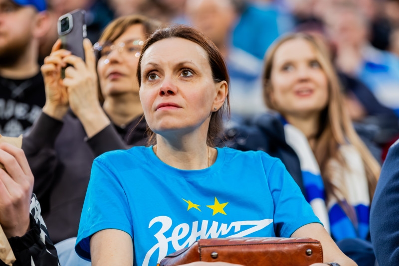 Болельщики на матче «Зенит» — «Динамо» (Махачкала)