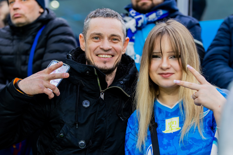 Болельщики на матче «Зенит» — «Динамо» (Махачкала)