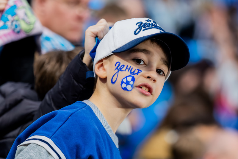 Болельщики на матче «Зенит» — «Динамо» (Махачкала)