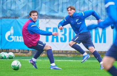 Тренировка «Зенита»-м перед матчем с «Акрон-Академия Коноплева»-м