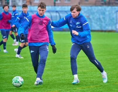 Тренировка «Зенита»-м перед матчем с «Акрон-Академия Коноплева»-м