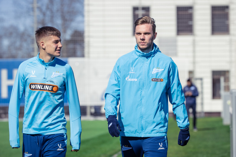 Тренировка основного состава «Зенита» перед матчем с «Краснодаром»