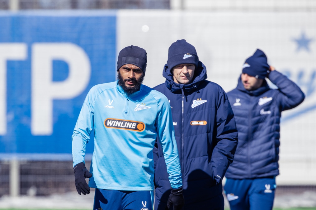 Тренировка основного состава «Зенита» перед матчем с «Краснодаром»