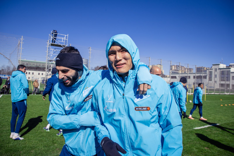 Тренировка основного состава «Зенита» перед матчем с «Краснодаром»