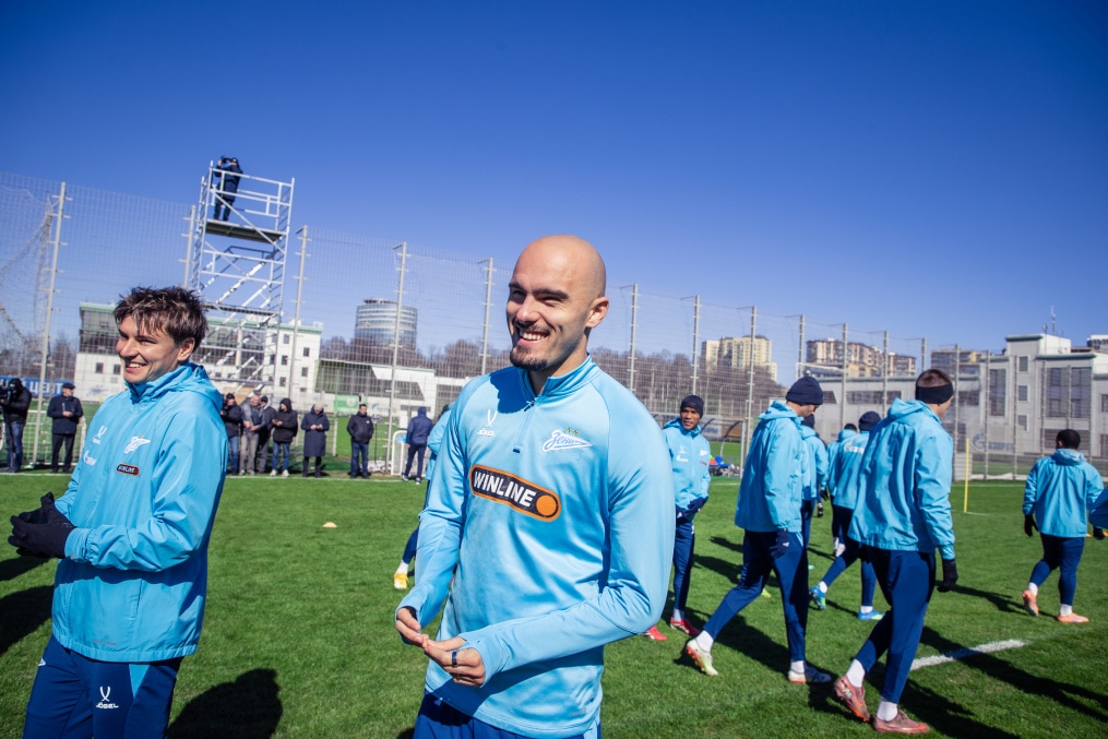 Тренировка основного состава «Зенита» перед матчем с «Краснодаром»