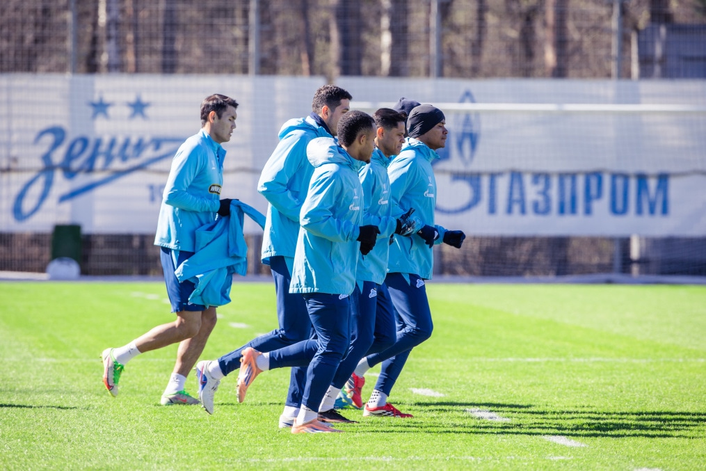 Тренировка основного состава «Зенита» перед матчем с «Краснодаром»