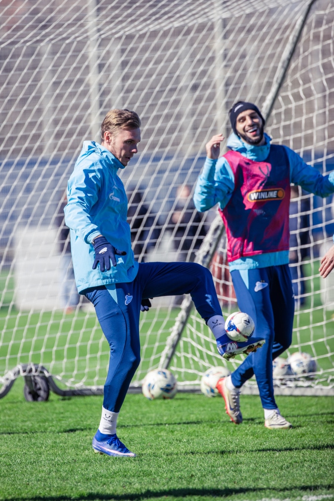 Тренировка основного состава «Зенита» перед матчем с «Краснодаром»