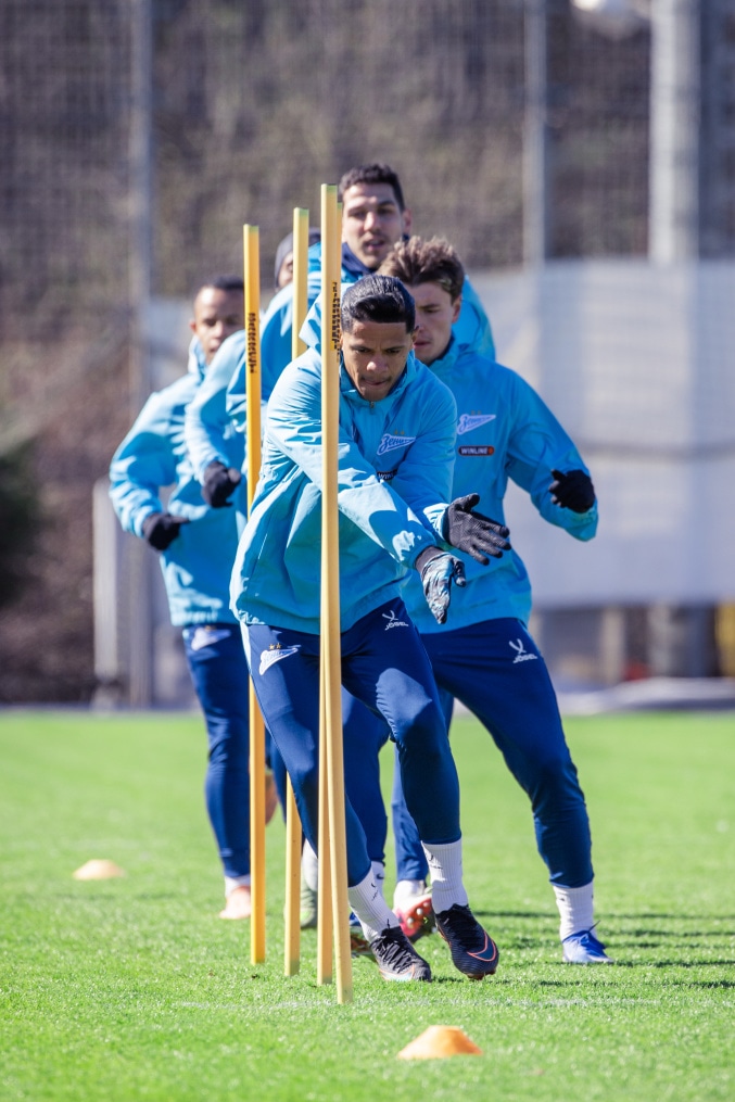 Тренировка основного состава «Зенита» перед матчем с «Краснодаром»