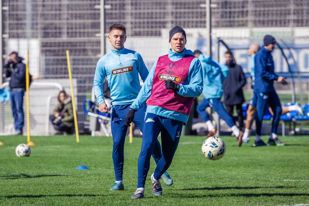Тренировка основного состава «Зенита» перед матчем с «Краснодаром»