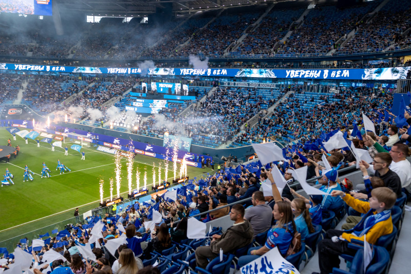 Болельщики на матче «Зенит»—«Краснодар»