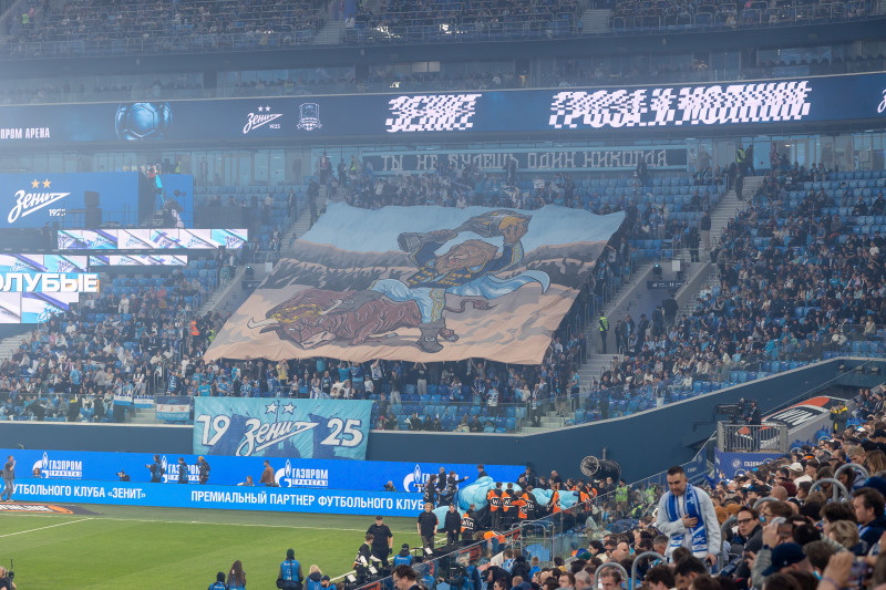 Болельщики на матче «Зенит»—«Краснодар»