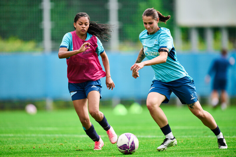 Training of the women's team before the match with Krasnodar