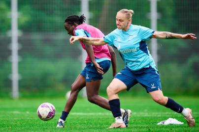 Training of the women's team before the match with Krasnodar