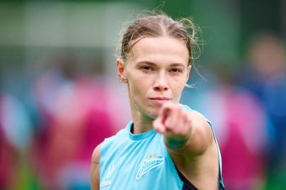 Training of the women's team before the match with Krasnodar
