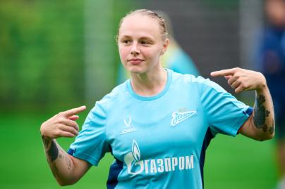 Training of the women's team before the match with Krasnodar