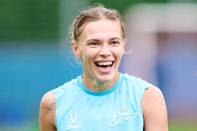 Training of the women's team before the match with Krasnodar