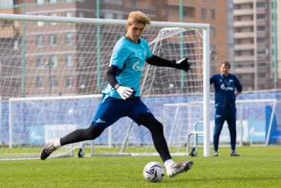 Training of Zenit-2 before the match with Dynamo-2