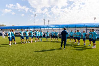 Training of Zenit-2 before the match with Dynamo-2