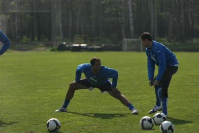 Открытая тренировка команды ФК «Зенит» в Удельном парке перед матчем с ФК «Динамо»