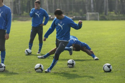 Открытая тренировка команды ФК «Зенит» в Удельном парке перед матчем с ФК «Динамо»