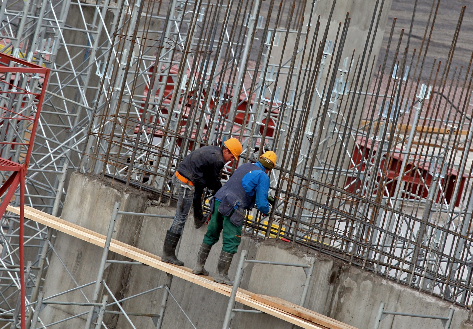 Строительстов нового стадиона  на Крестовском острове